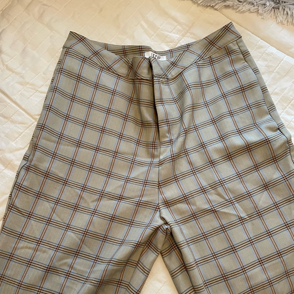 Womens flare, plaid dress pants!